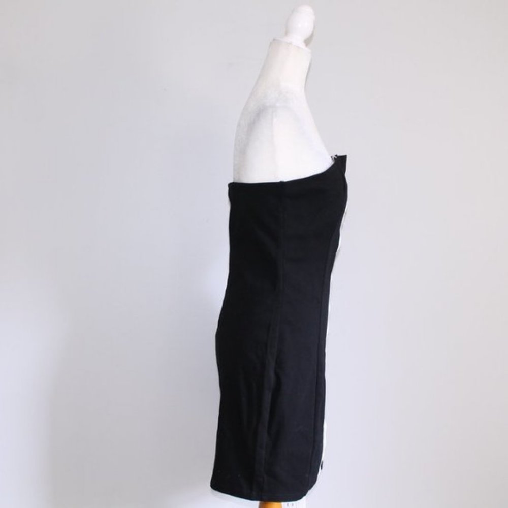 MNI LA Zip Front Bodycon Mini Dress Black Sz 1X - Picture 13 of 16